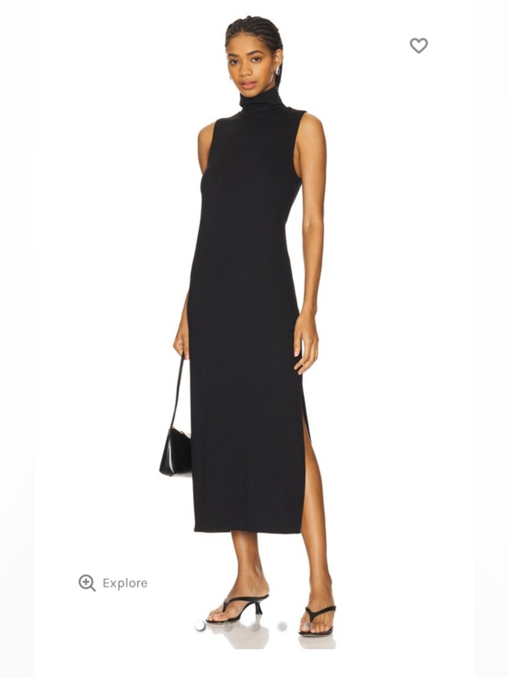 Vince Sheer Sleeveless Turtleneck Dress